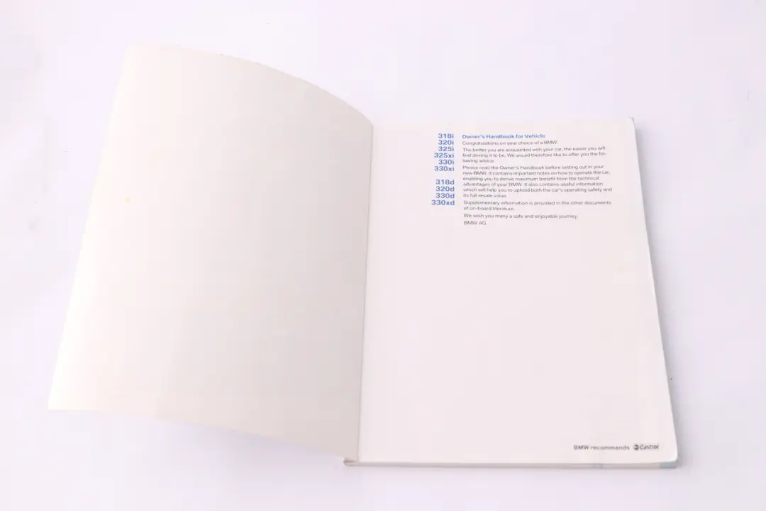 Owner's Handbook Instructions Manual Pouch Case Wallet to BMW 3 Series E90 with Part number 0012229 BMW 3 Series E90 Owner's Handbook Instructions Manual Pouch Case Wallet - SKU 0012229 - Part number 0012229