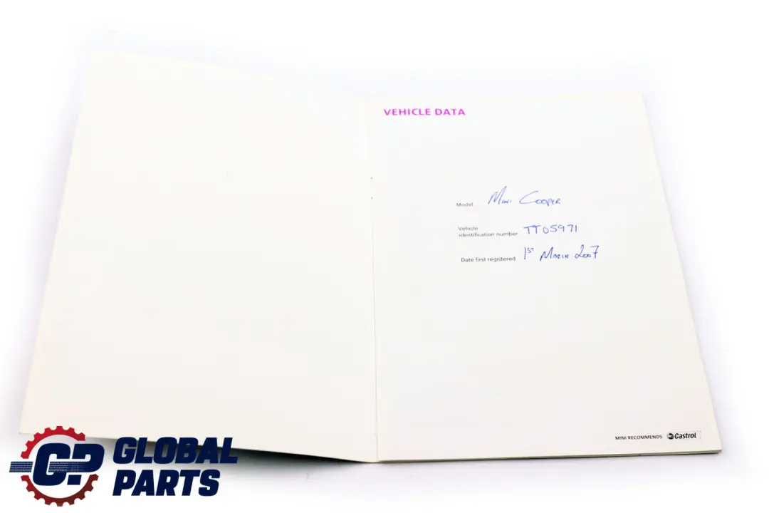 BMW Mini Cooper 2 R56 Service Booklet Owner's Handbook Pouch Case Wallet Set - SKU 0012478-2 - Part number 0012478