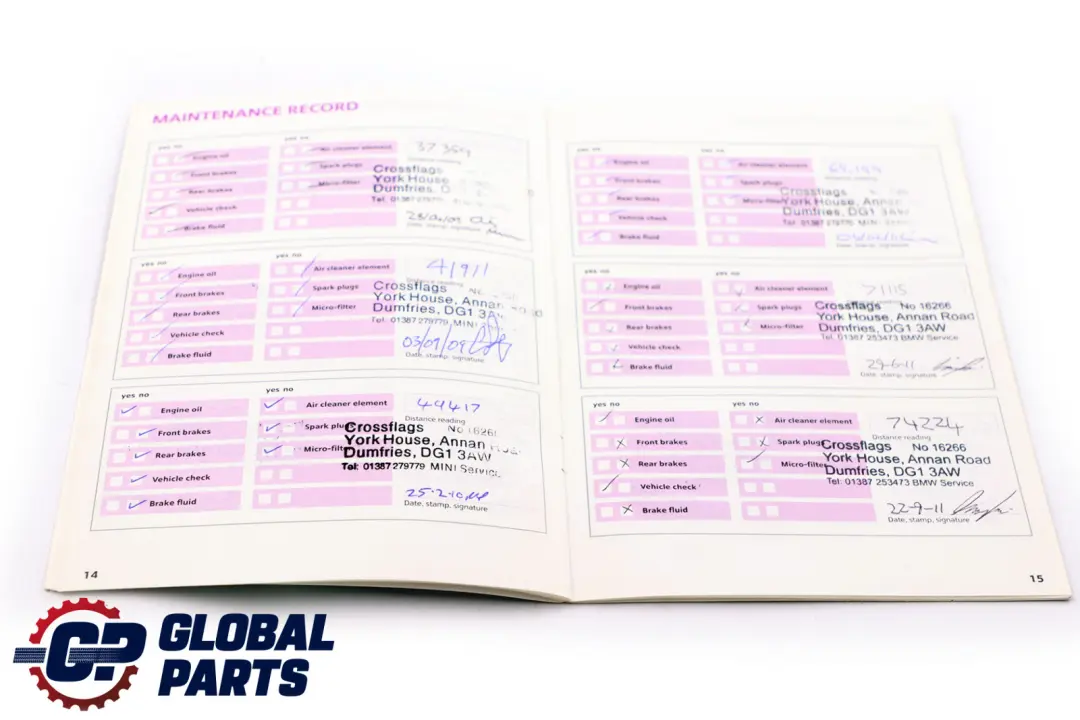 BMW Mini Cooper 2 R56 Service Booklet Owner's Handbook Pouch Case Wallet Set - SKU 0012478-2 - Part number 0012478