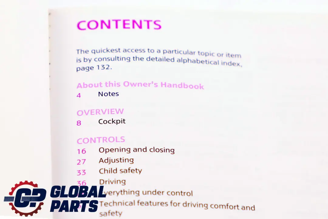 Owner's Handbook 0141 to Mini Cooper 4 R56 R57 with Part number 0012478 Mini Cooper 4 R56 R57 Owner's Handbook 0141 - SKU 0012478-4 - Part number 0012478