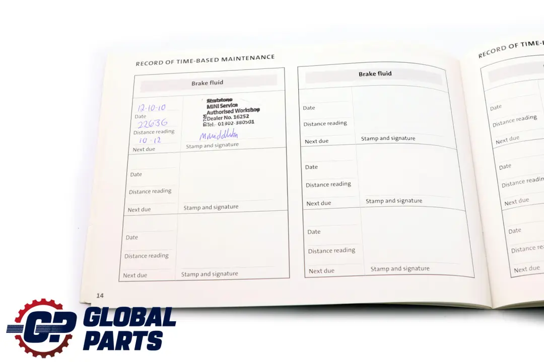BMW Mini Cooper R50 R53 Service Booklet Owner's Handbook Pouch Case Wallet Set - SKU 0012939-1 - Part number 0012939