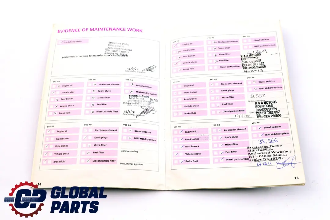 BMW Mini Cooper 3 R56 Owner's Handbook Pouch Case Wallet Set - SKU 0013283-3 - Part number 0013283