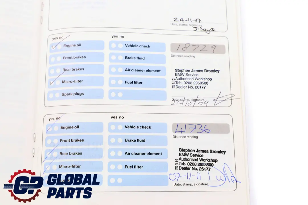 BMW 3 Series 1 E90 E91 Service Booklet Owner's Handbook Pouch Case Wallet - SKU 0014153-1 - Part number 0014153