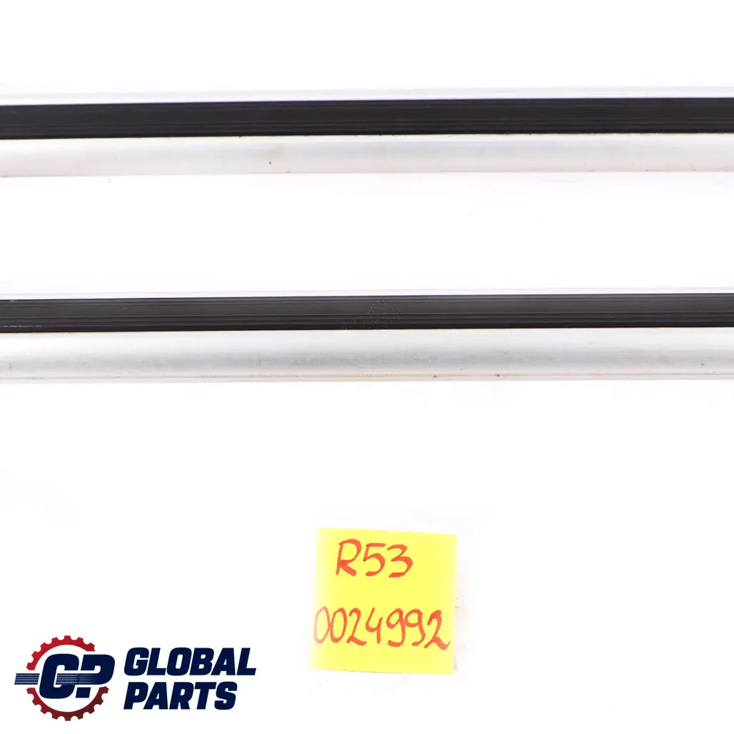 Left Right N/O/S Roof Moulding Railing Rail Set to BMW Mini Cooper R50 R53 with Part number 0024992 BMW Mini Cooper R50 R53 Left Right N/O/S Roof Moulding Railing Rail Set - SKU 0024992 - Part number 0024992