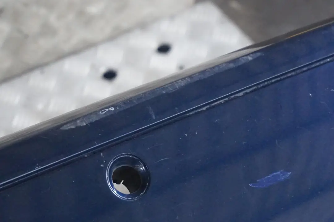 BMW 3 E46 Coupe Cabrio M Sport Rear Bumper Trim Panel PDC Mysticblau Blue - A07 - SKU 0025185-MYS - Part number 0025185