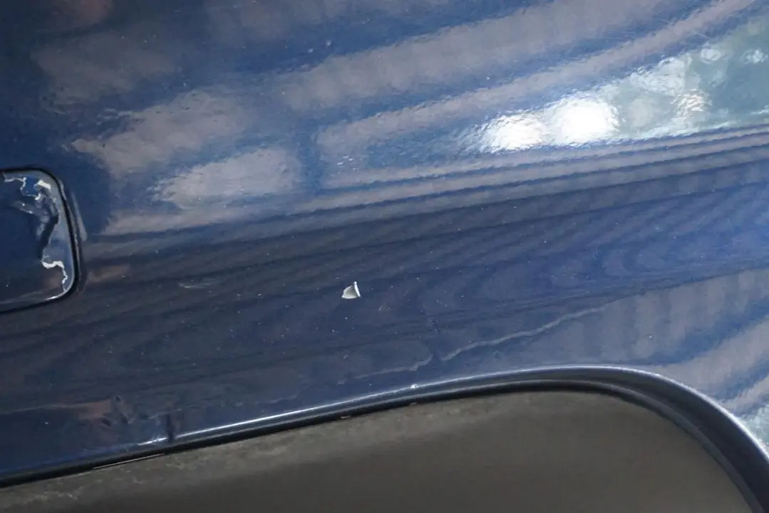 BMW 3 E46 Coupe Cabrio M Sport Rear Bumper Trim Panel PDC Mysticblau Blue - A07 - SKU 0025185-MYS - Part number 0025185