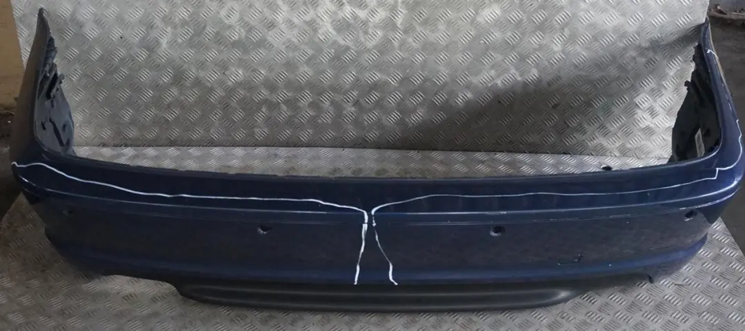 BMW 3 E46 Coupe Cabrio M Sport Rear Bumper Trim Panel PDC Mysticblau Blue - A07 - SKU 0025185-MYS - Part number 0025185