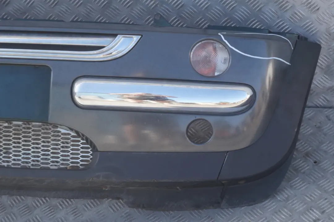 Complete Front Bumper Panel Grey Wrapped to BMW MINI Cooper R50 with Part number 0029895 BMW MINI Cooper R50 Complete Front Bumper Panel Grey Wrapped - SKU 0029895-GREY - Part number 0029895