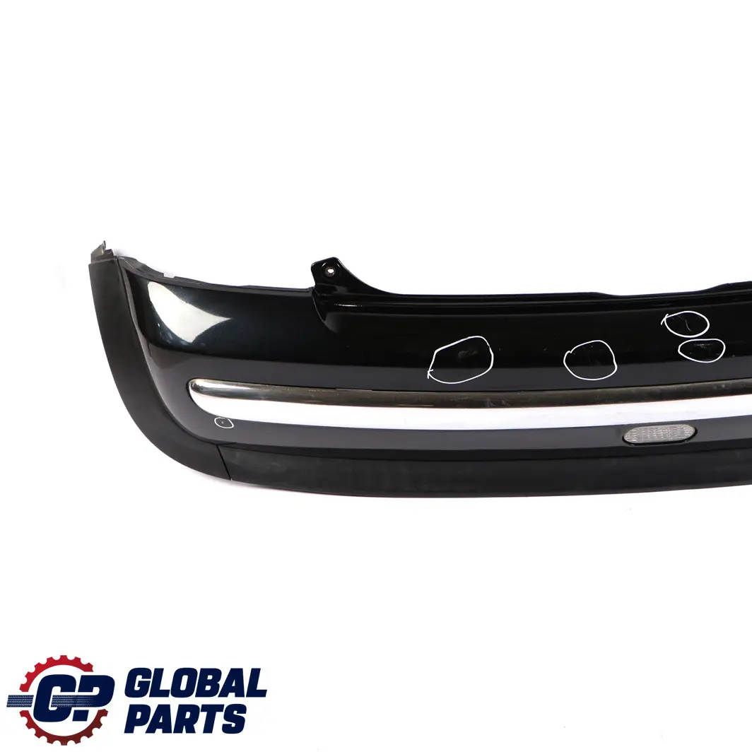 Bumper Trim Cover Panel Cosmosschwarz Cosmos Black - 303 to Mini Cooper R50 Rear with Part number 0029925 Mini Cooper R50 Rear Bumper Trim Cover Panel Cosmosschwarz Cosmos Black - 303 - SKU 0029925-COS - Part number 0029925