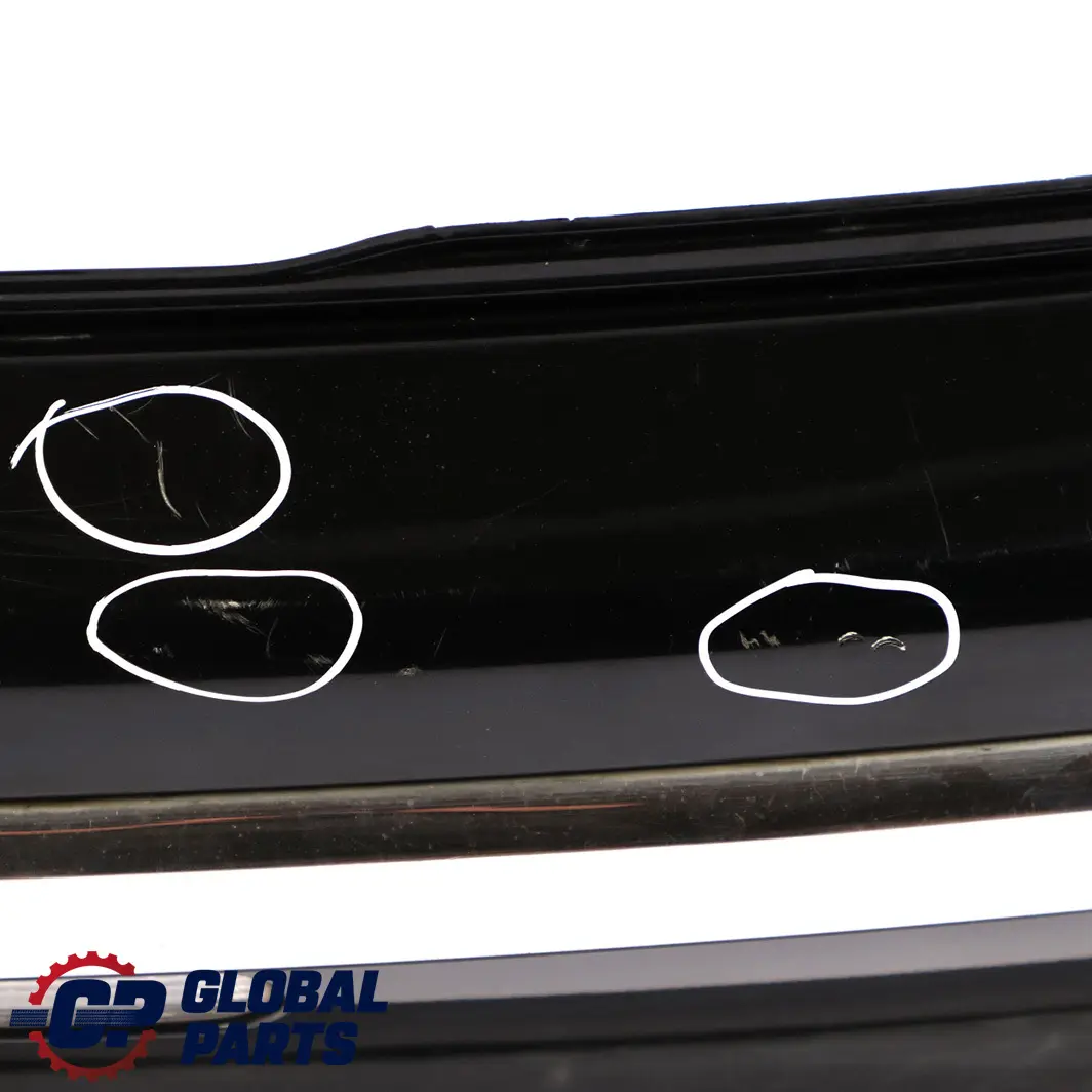 Bumper Trim Cover Panel Cosmosschwarz Cosmos Black - 303 to Mini Cooper R50 Rear with Part number 0029925 Mini Cooper R50 Rear Bumper Trim Cover Panel Cosmosschwarz Cosmos Black - 303 - SKU 0029925-COS - Part number 0029925