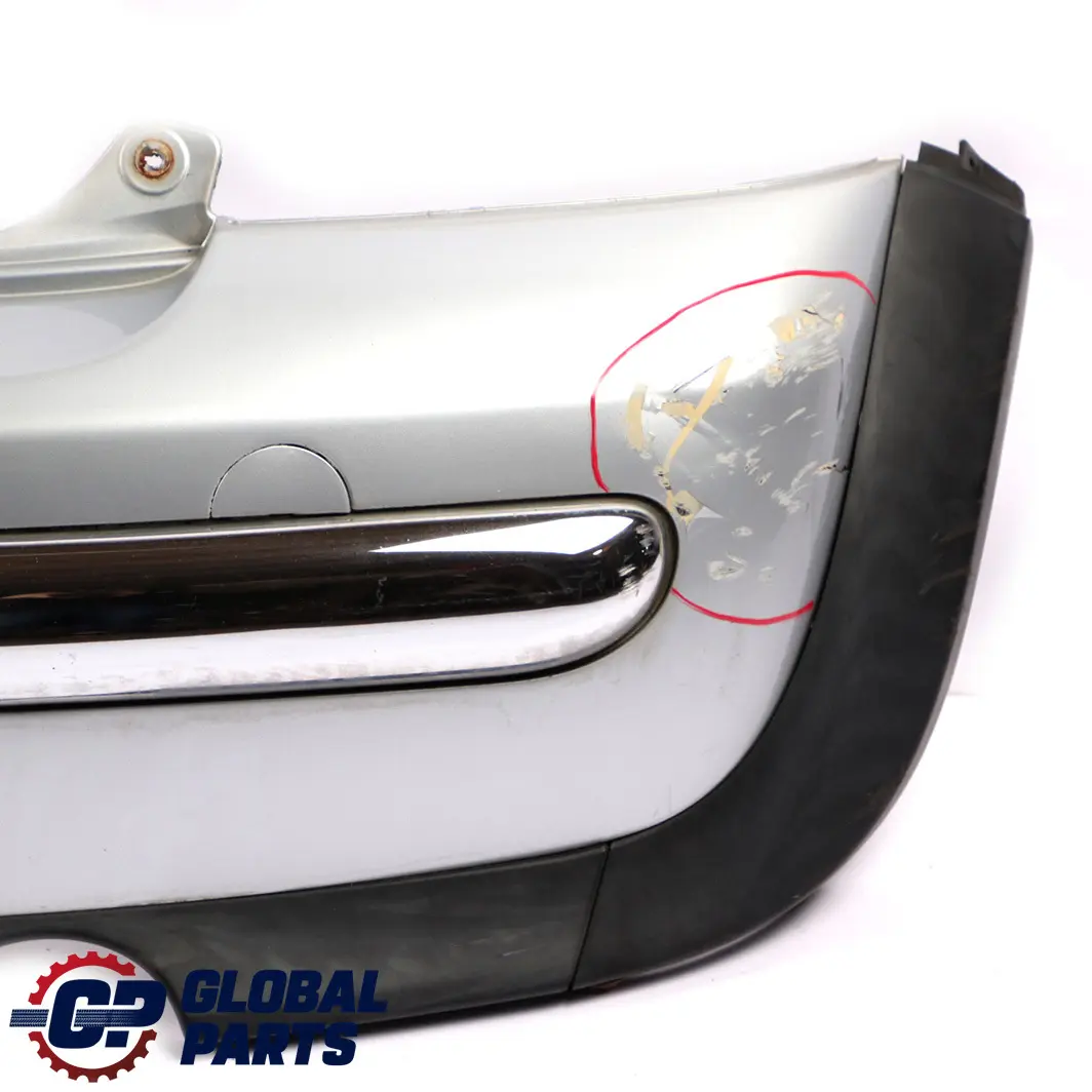 Bumper Trim Cover Panel Pure Silver Metallic - 900 to Mini Cooper One R50 Rear with Part number 0029925 Mini Cooper One R50 Rear Bumper Trim Cover Panel Pure Silver Metallic - 900 - SKU 0029925-PS5 - Part number 0029925