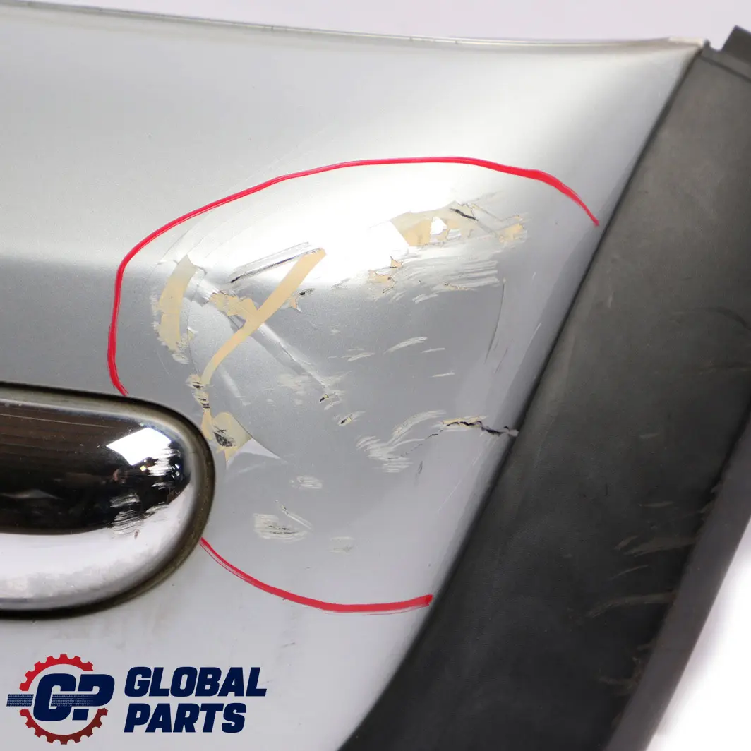 Bumper Trim Cover Panel Pure Silver Metallic - 900 to Mini Cooper One R50 Rear with Part number 0029925 Mini Cooper One R50 Rear Bumper Trim Cover Panel Pure Silver Metallic - 900 - SKU 0029925-PS5 - Part number 0029925