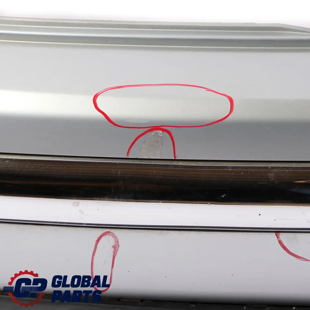 Bumper Trim Cover Panel Pure Silver Metallic - 900 to Mini Cooper One R50 Rear with Part number 0029925 Mini Cooper One R50 Rear Bumper Trim Cover Panel Pure Silver Metallic - 900 - SKU 0029925-PS5 - Part number 0029925