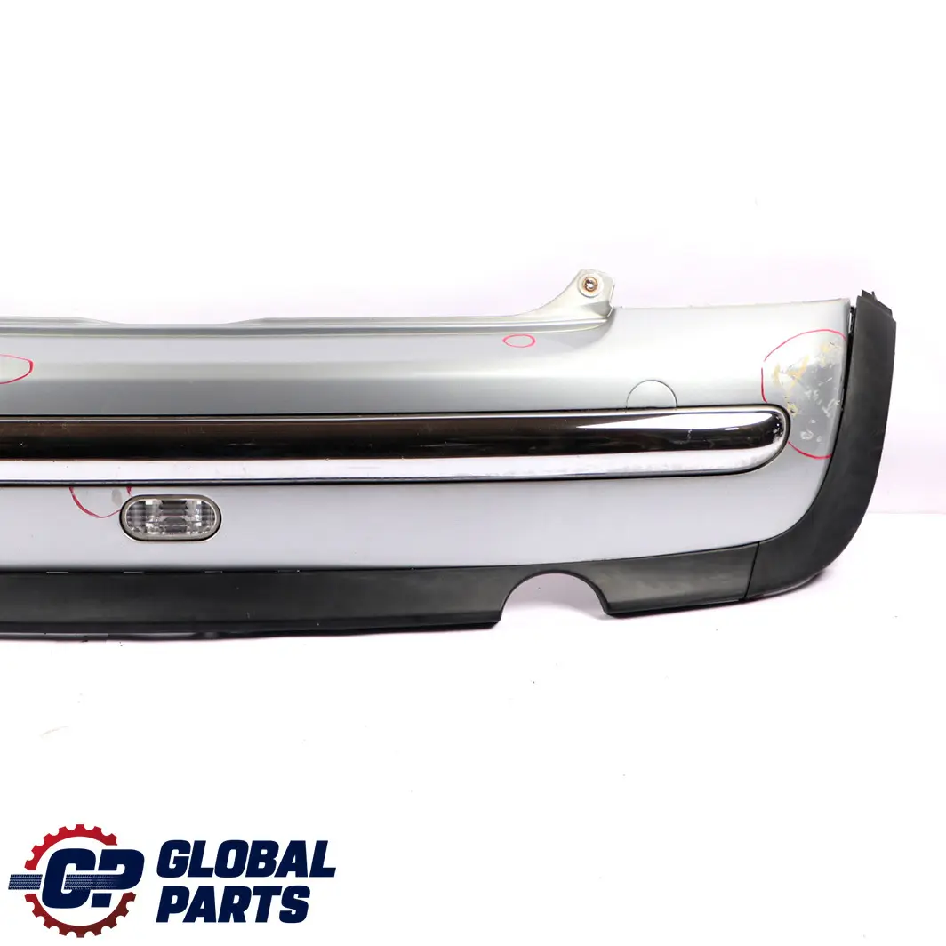 Bumper Trim Cover Panel Pure Silver Metallic - 900 to Mini Cooper One R50 Rear with Part number 0029925 Mini Cooper One R50 Rear Bumper Trim Cover Panel Pure Silver Metallic - 900 - SKU 0029925-PS5 - Part number 0029925