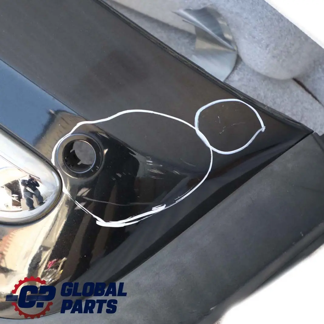 MINI Cooper R50 Rear Bumper Panel PDC Holes Cosmosschwarz Cosmos Black - 303 - SKU 0029926-COS - Part number 0029926