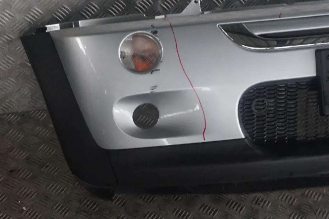 BMW Mini Cooper S R52 R53 Complete Front Bumper Panel Pure Silver Metallic 900 - SKU 0029955-PS - Part number 0029955