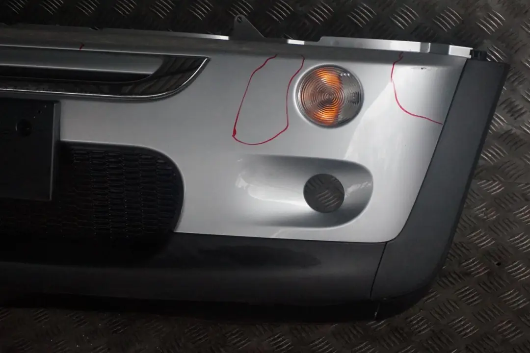 BMW Mini Cooper S R52 R53 Complete Front Bumper Panel Pure Silver Metallic 900 - SKU 0029955-PS - Part number 0029955
