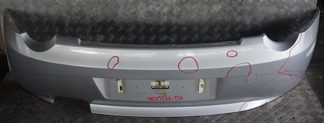 Bumper Trim Panel Titansilber Silver - 354 to BMW Z4 Series E85 Convertible Rear with Part number 0034437 BMW Z4 Series E85 Convertible Rear Bumper Trim Panel Titansilber Silver - 354 - SKU 0031136-TS1 - Part number 0034437