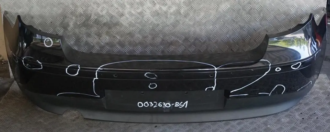 Trim Panel Bumper Rear PDC Black Sapphire Metallic - 475 to BMW 1 Series 1 E87 with Part number 0032630 BMW 1 Series 1 E87 Trim Panel Bumper Rear PDC Black Sapphire Metallic - 475 - SKU 0032630-BS1 - Part number 0032630