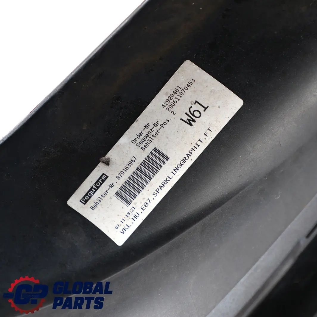 Bumper Trim Panel PDC Sparkling Graphite Metallic - A22 to BMW 1 Series E87 Rear with Part number 0032630 BMW 1 Series E87 Rear Bumper Trim Panel PDC Sparkling Graphite Metallic - A22 - SKU 0032630-SG8 - Part number 0032630