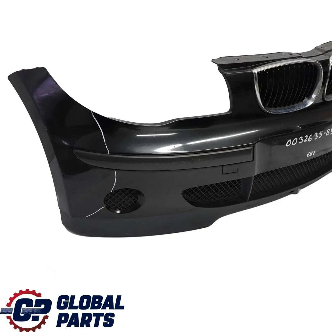 Complete Front Bumper Trim Panel Black Sapphire Metallic - 475 to BMW 1 E87 3 with Part number 0032635 BMW 1 E87 3 Complete Front Bumper Trim Panel Black Sapphire Metallic - 475 - SKU 0032635-BS3 - Part number 0032635