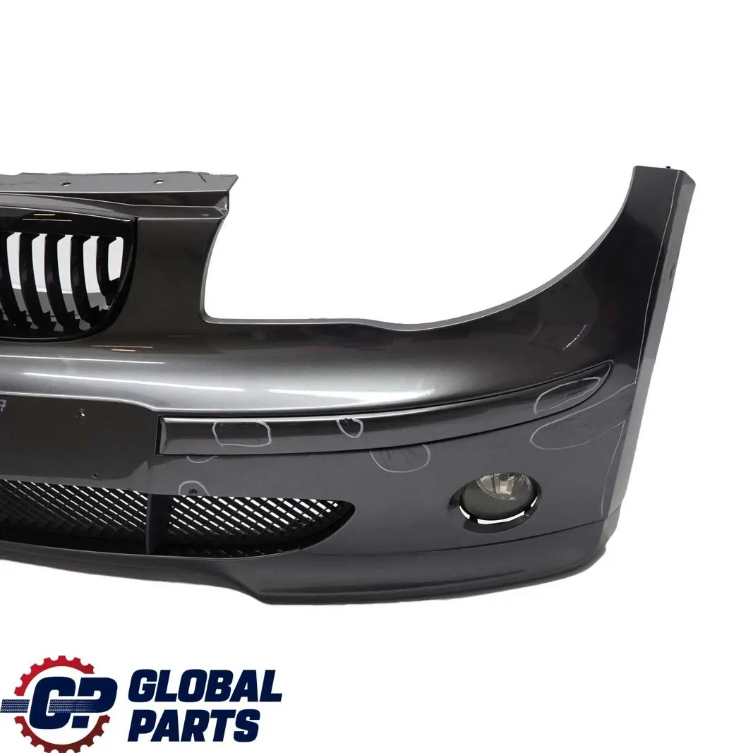 BMW 1 Series E87 3 Complete Front Bumper Trim Panel Sparkling Graphite Metallic - SKU 0032635-SG3 - Part number 0032635