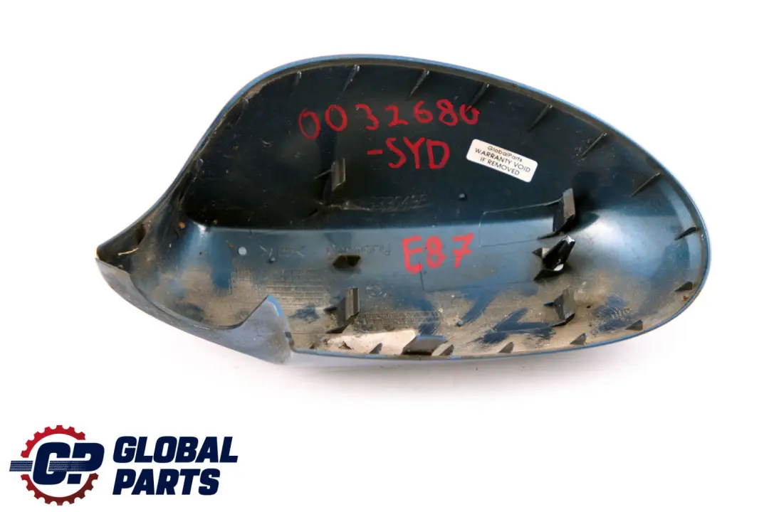 Cap Right O/S Wing Mirror Sydneyblau Metallic Blue to BMW 1 Series E81 E87 Cover with Part number 0032680 BMW 1 Series E81 E87 Cover Cap Right O/S Wing Mirror Sydneyblau Metallic Blue - SKU 0032680-SYD - Part number 0032680
