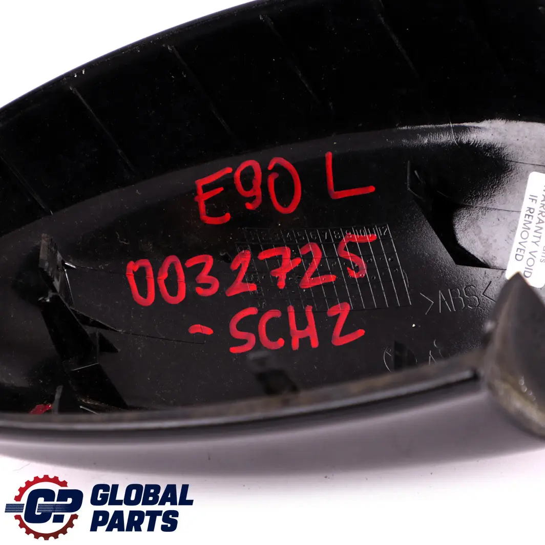 BMW 3 Series E90 E91 Left Cover Cap N/S Casing Wing Mirror Black Schwarz 668 - SKU 0032725-SCH2 - Part number 0032725