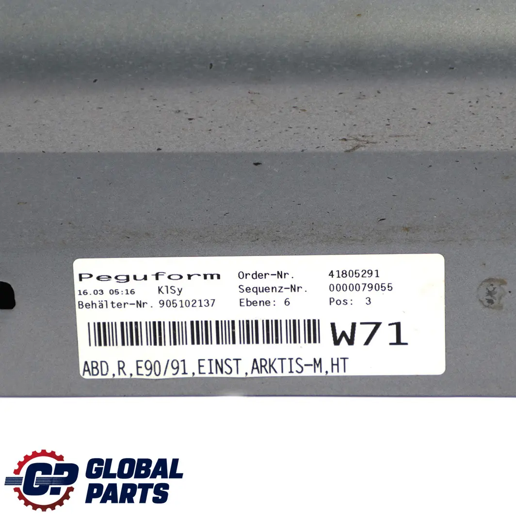 Sill Strip Side Skirt Right O/S Arktis Metallic - A34 to BMW 3 Series E90 E91 with Part number 32950 BMW 3 Series E90 E91 Sill Strip Side Skirt Right O/S Arktis Metallic - A34 - SKU 0032950-AM - Part number 32950