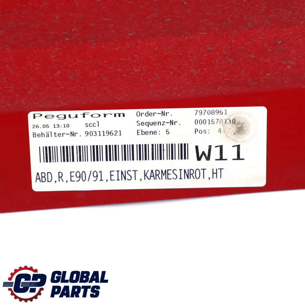 Sill Strip Side Skirt Right O/S Karmesinrot Red Rot - A61 to BMW 3 Series E90 E91 with Part number 0032950 BMW 3 Series E90 E91 Sill Strip Side Skirt Right O/S Karmesinrot Red Rot - A61 - SKU 0032950-KAR - Part number 0032950