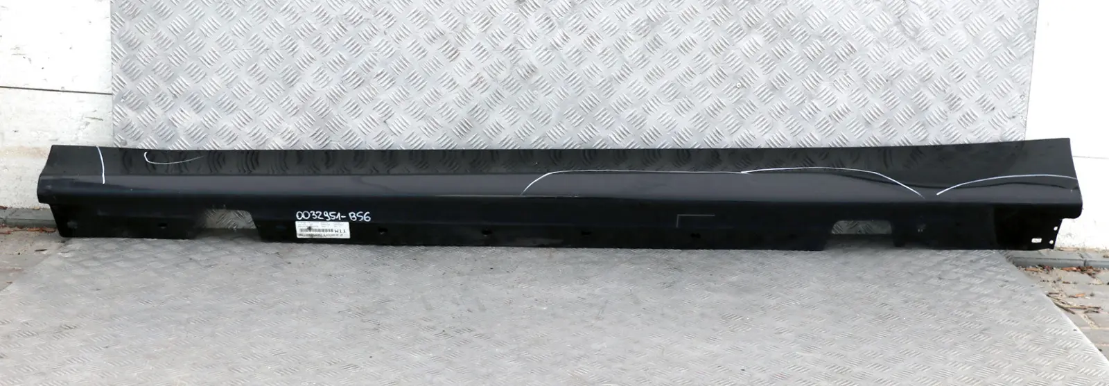 BMW E90 E91 Listón de umbral faldón lateral izquierdo Negro Zafiro metalizado