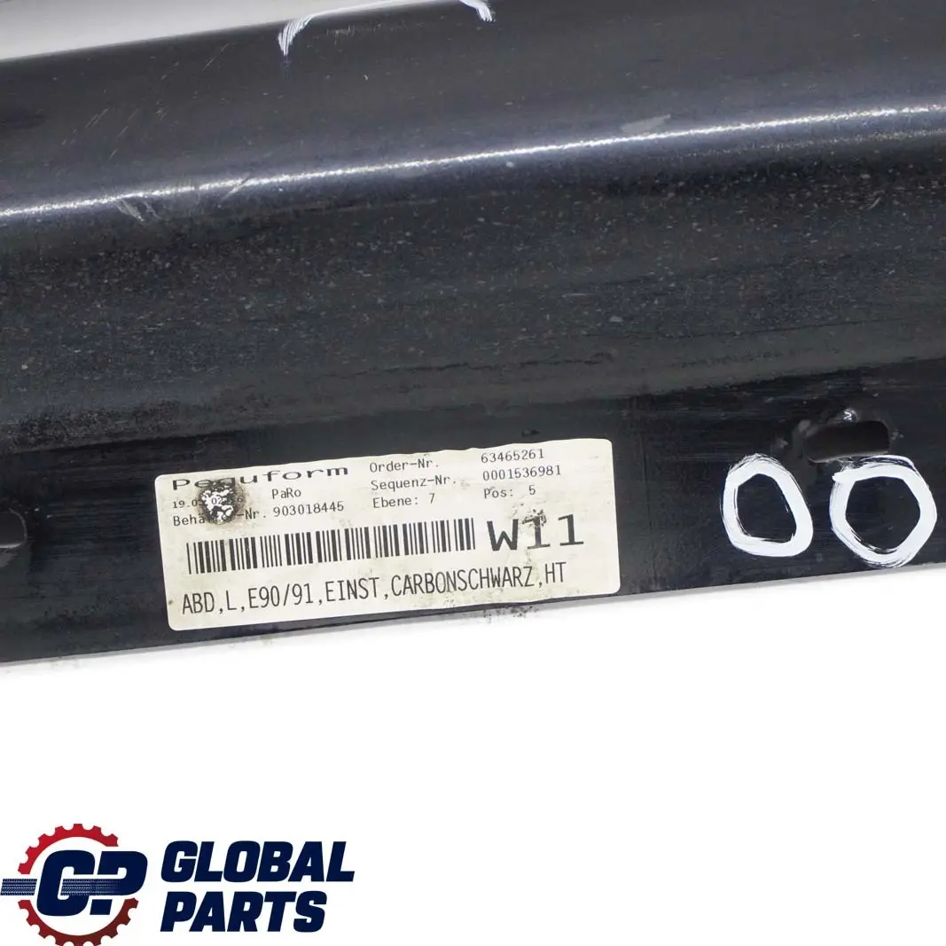 Listello Portiera Copertura Sinistra Nero Carbone Metallico - 416 per BMW E90 E91 con numero di parte 0032951 BMW E90 E91 Listello Portiera Copertura Sinistra Nero Carbone Metallico - 416 - SKU 0032951-CAR1 - Numero di parte 0032951