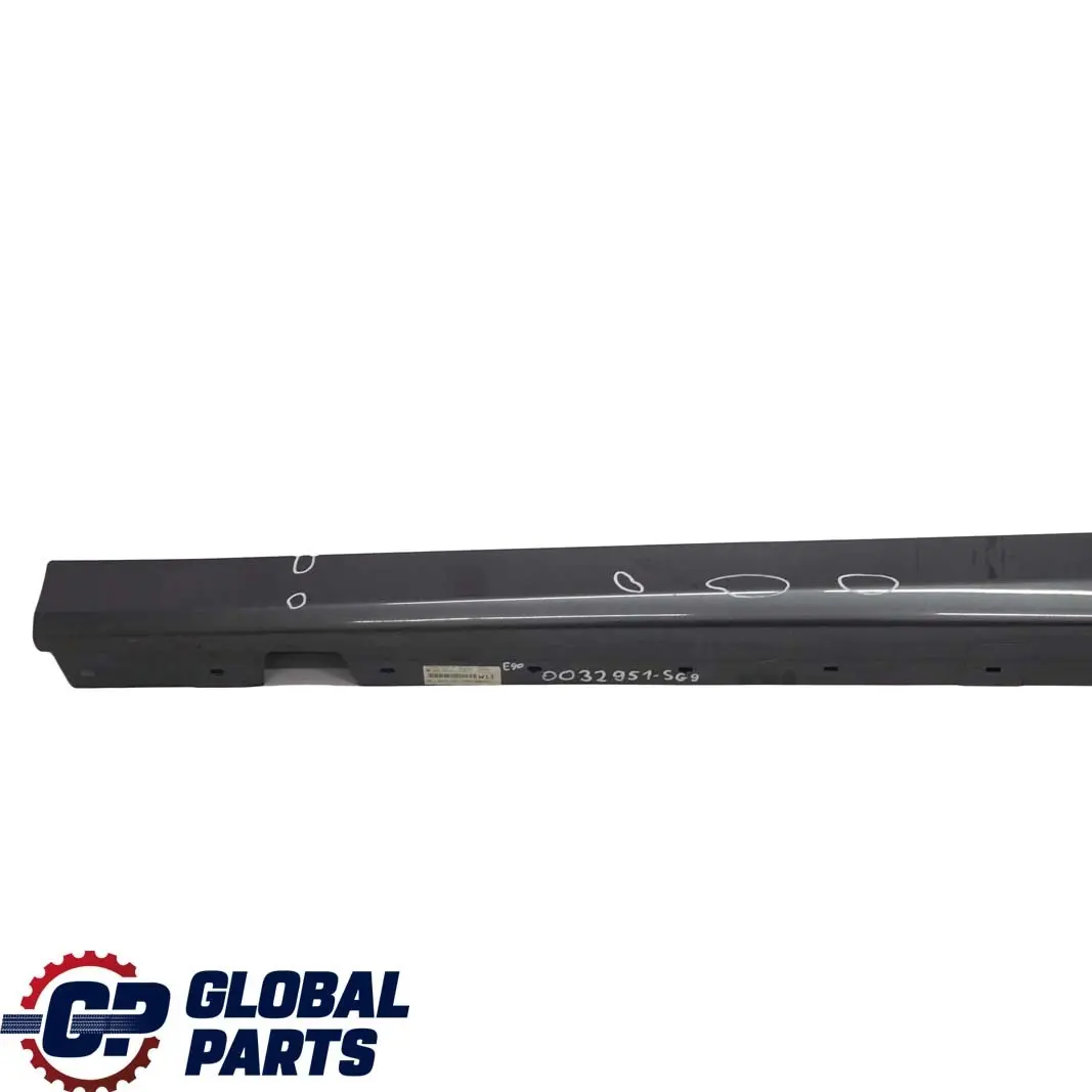 BMW 3 E90 E91 Schwellerleiste Blende Schweller Links Sparkling Graphit - A22 - SKU 0032951-SG9 - Teilenummer 0032951