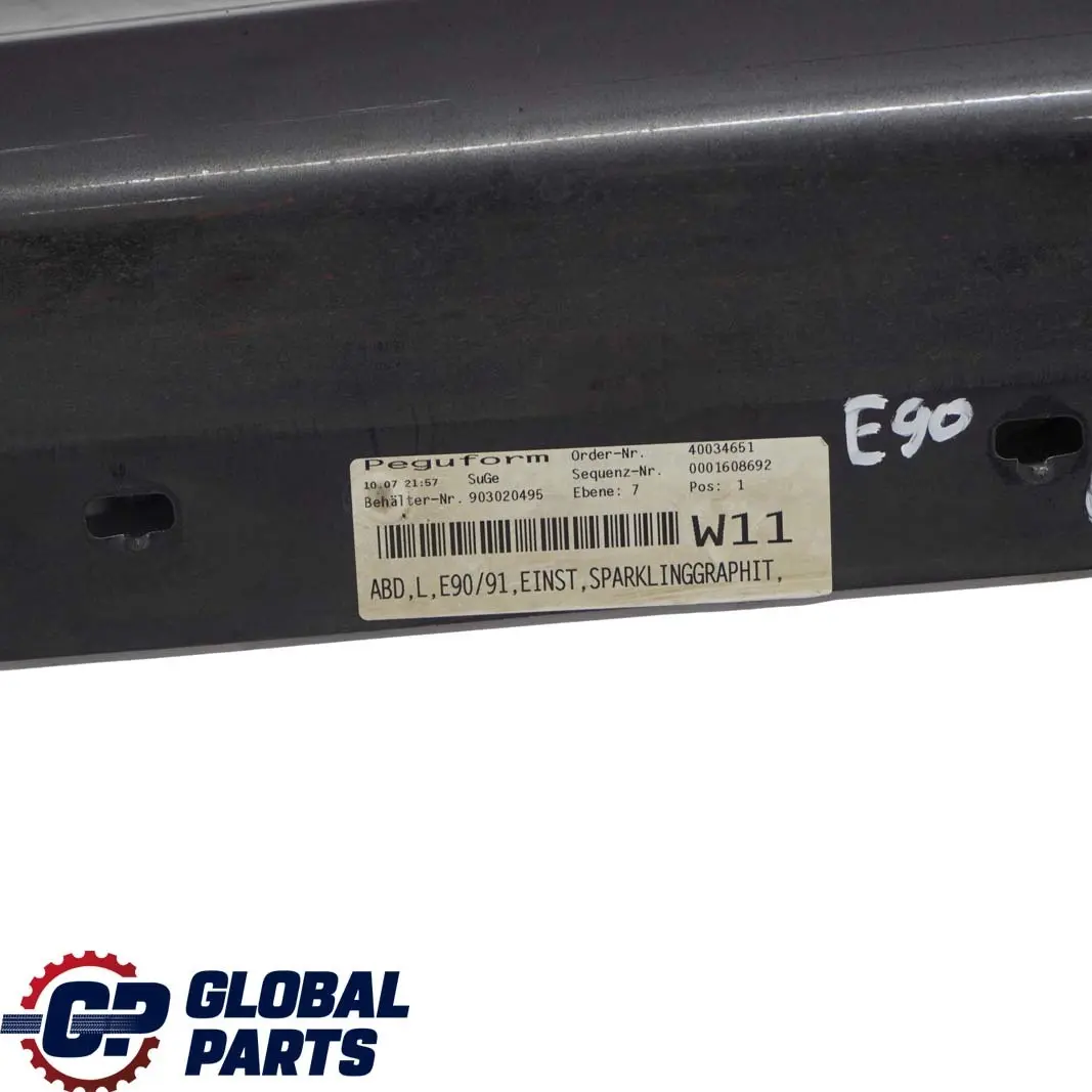 Sill Strip Side Trim Skirt Left N/S Sparkling Graphite - A22 to BMW 3 E90 E91 9 with Part number 0032951 BMW 3 E90 E91 9 Sill Strip Side Trim Skirt Left N/S Sparkling Graphite - A22 - SKU 0032951-SG9 - Part number 0032951