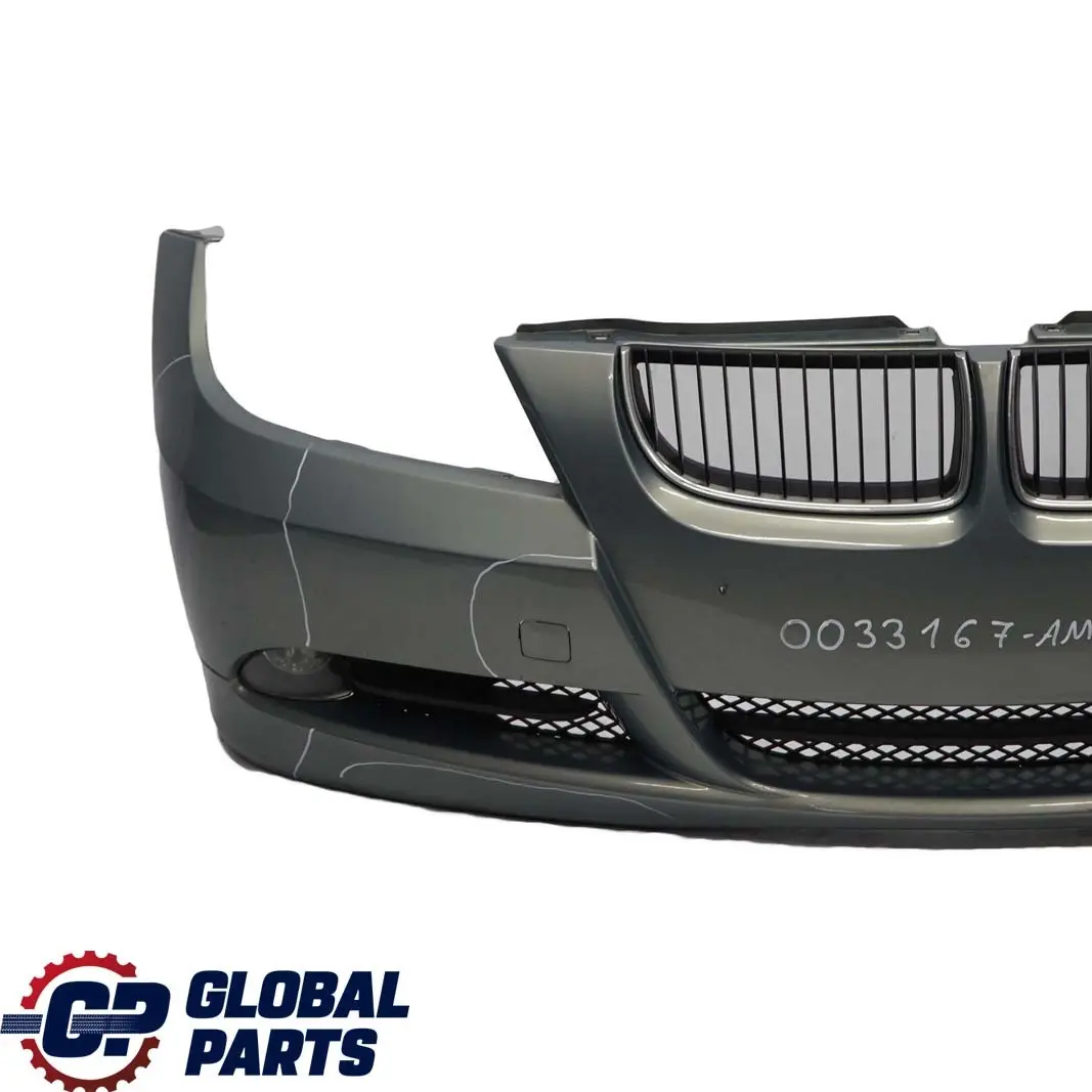 BMW 3 Series E90 E91 3 Complete Front Bumper Trim Panel Arktis Metallic - A34 - SKU 0033167-AM3 - Part number 0033167