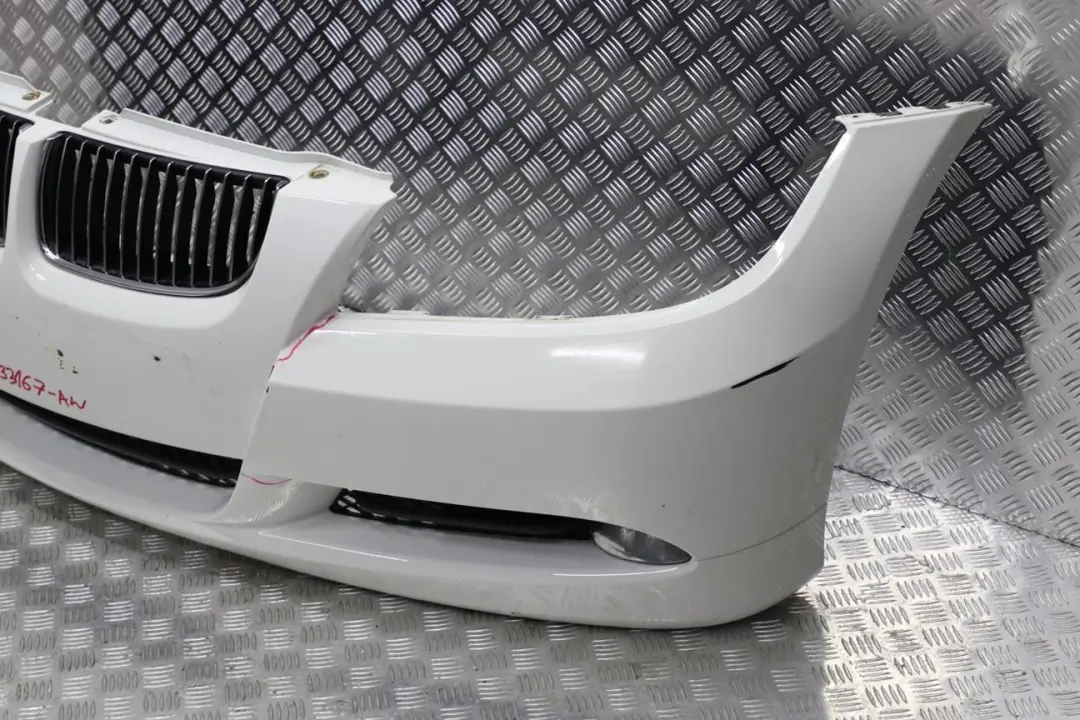 BMW 3 E90 E91 Front Bumper Trim Panel Complete Alpinweiss White - 300 - SKU 0033167-AW - Part number 0033167