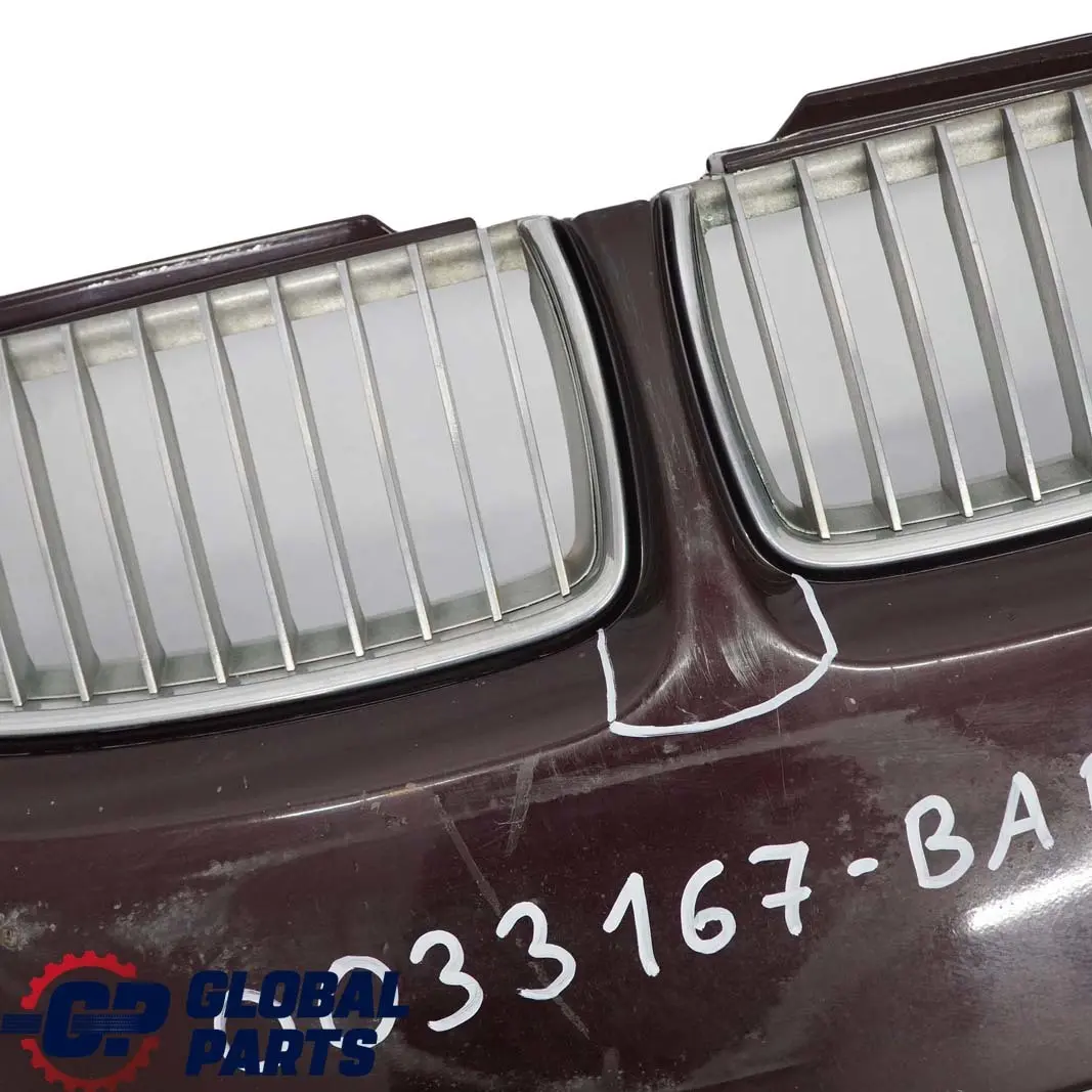 BMW 3 E90 E91 Front Bumper Trim Panel Complete Barberarot Barbera Red - A39 - SKU 0033167-BAR - Part number 0033167