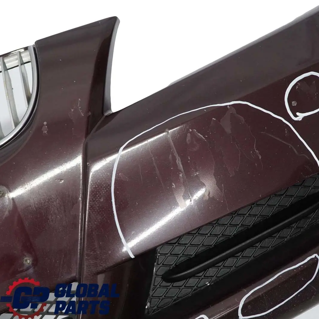 BMW 3 E90 E91 Front Bumper Trim Panel Complete Barberarot Barbera Red - A39 - SKU 0033167-BAR - Part number 0033167
