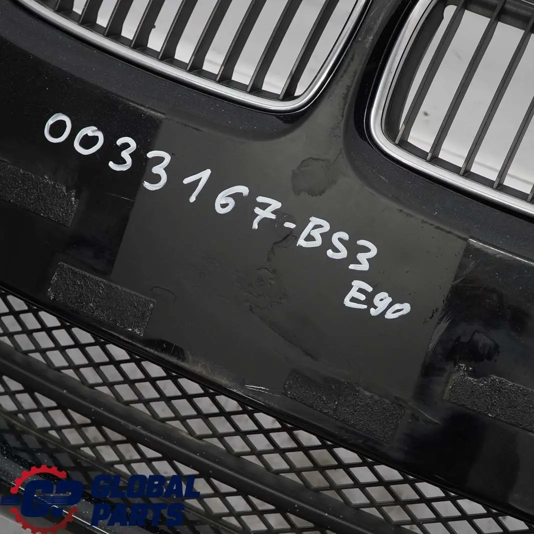 BMW 3 Series E90 E91 3 Complete Front Bumper Trim Panel Black Sapphire - 475 - SKU 0033167-BS3 - Part number 0033167