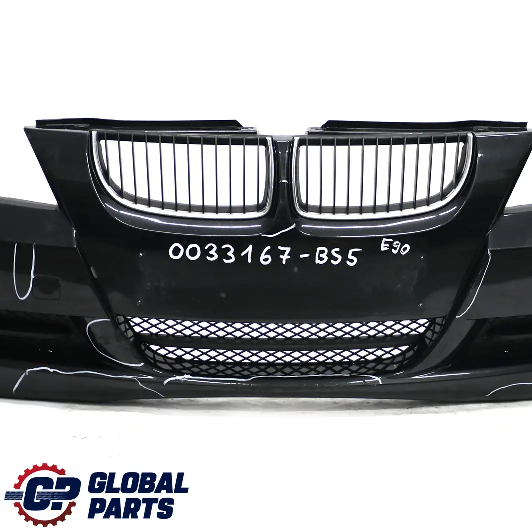 Front Bumper Trim Panel Complete Black Sapphire Metallic to BMW 3 Series E90 E91 5 with Part number 33167 BMW 3 Series E90 E91 5 Front Bumper Trim Panel Complete Black Sapphire Metallic - SKU 0033167-BS5 - Part number 33167