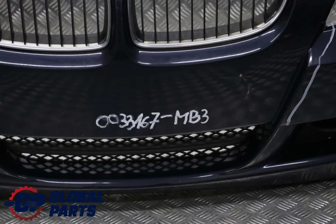 BMW 3 E90 E91 3 Front Bumper Trim Panel Complete Monacoblau Monaco Blue - A35 - SKU 0033167-MB3 - Part number 0033167