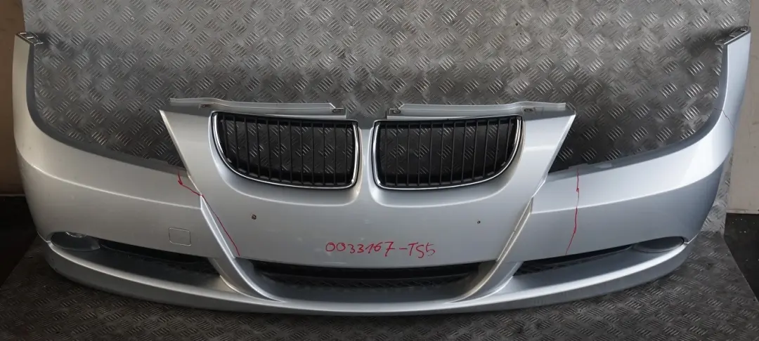 Front Bumper Trim Panel Complete Titansilber Silver 354 to BMW 3 Series 5 E90 E91 with Part number 0033167 BMW 3 Series 5 E90 E91 Front Bumper Trim Panel Complete Titansilber Silver 354 - SKU 0033167-TS5 - Part number 0033167