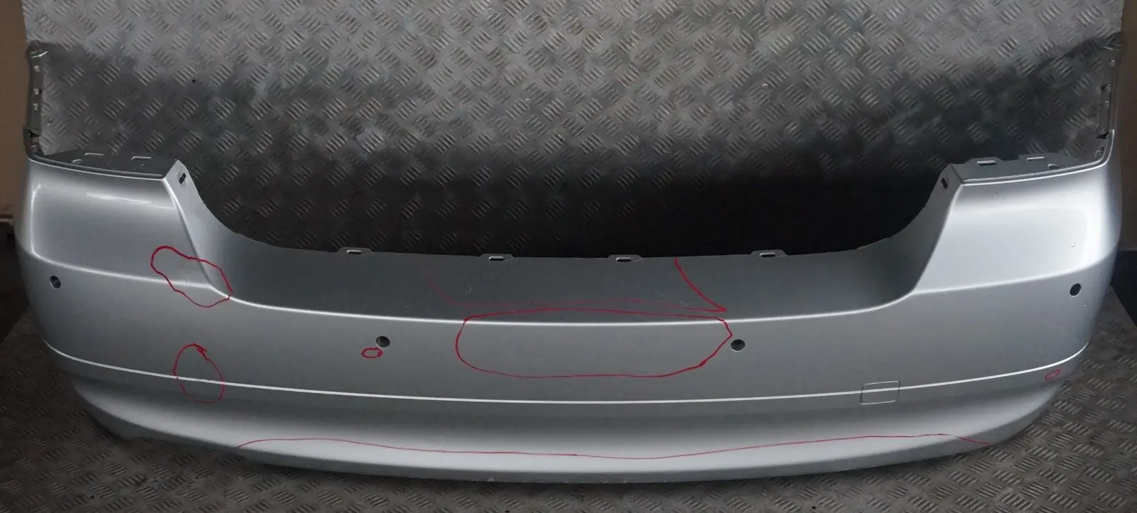 BMW 3 Series 5 E90 Complete Rear Bumper Trim PDC Titansilber Silver Metallic