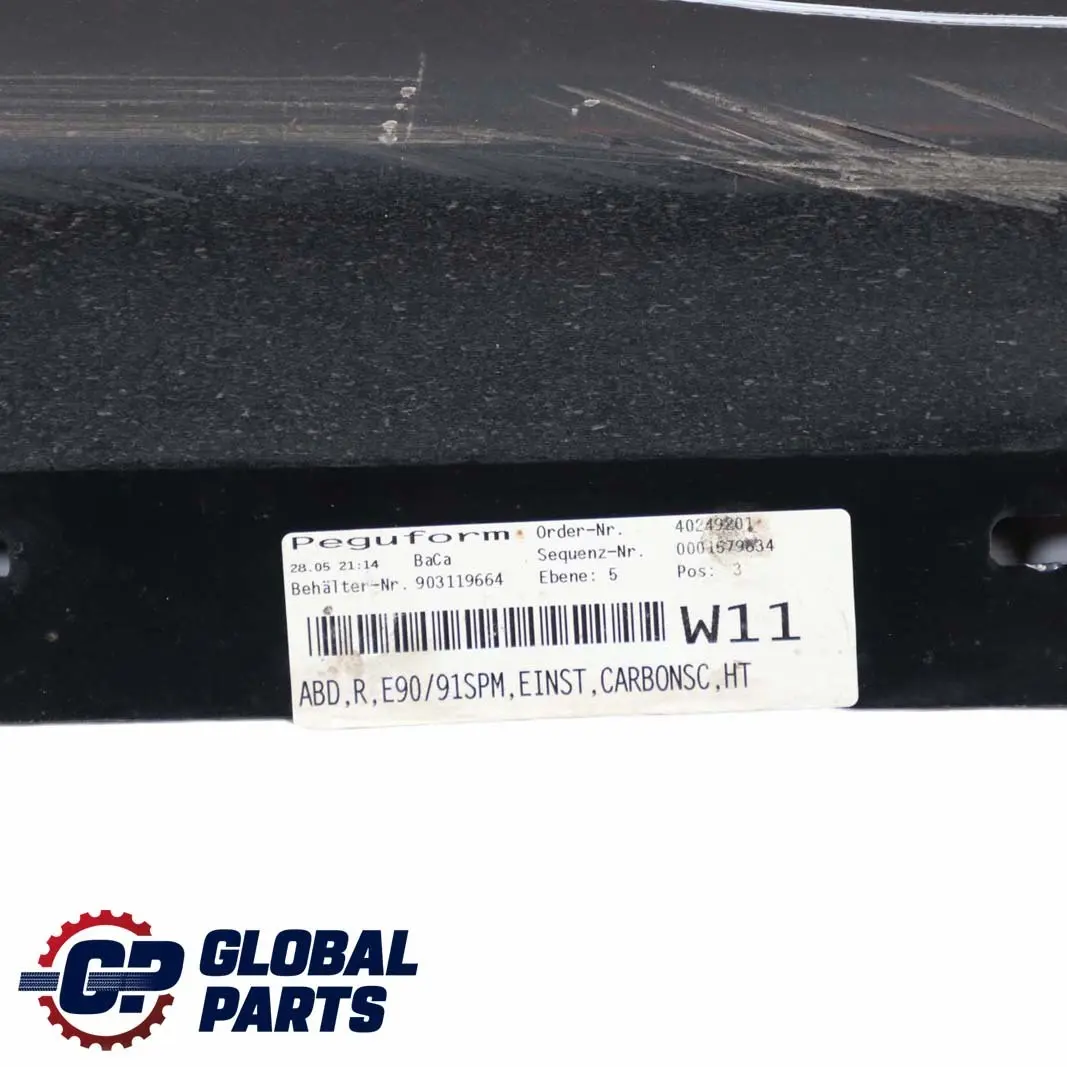 BMW 3 E90 E91 M Sport Sill Strip Side Skirt Right O/S Carbonschwarz Black - 416 - SKU 0033440-CAR4 - Part number 0033440