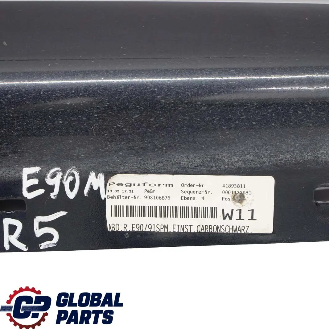BMW E90 E91 5 M Sport Listello Portiera Apertura Gonna Destra Nero Carbone - SKU 0033440-CAR5 - Numero di parte 0033440