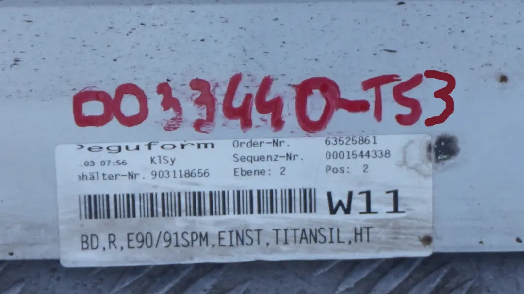 BMW E90 E91 M Sport Listello Portiera Apertura Gonna Dx Argento-Titanio Silver - SKU 0033440-TS3 - Numero di parte 0033440