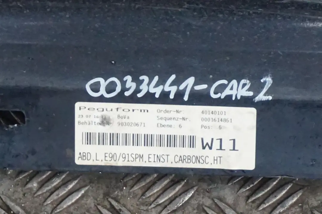 BMW E90 E91 M Sport Sill Strip Faldon Lateral Izquierdo Carbono Negro 303 - SKU 0033441-CAR2 - Número de pieza 0033441