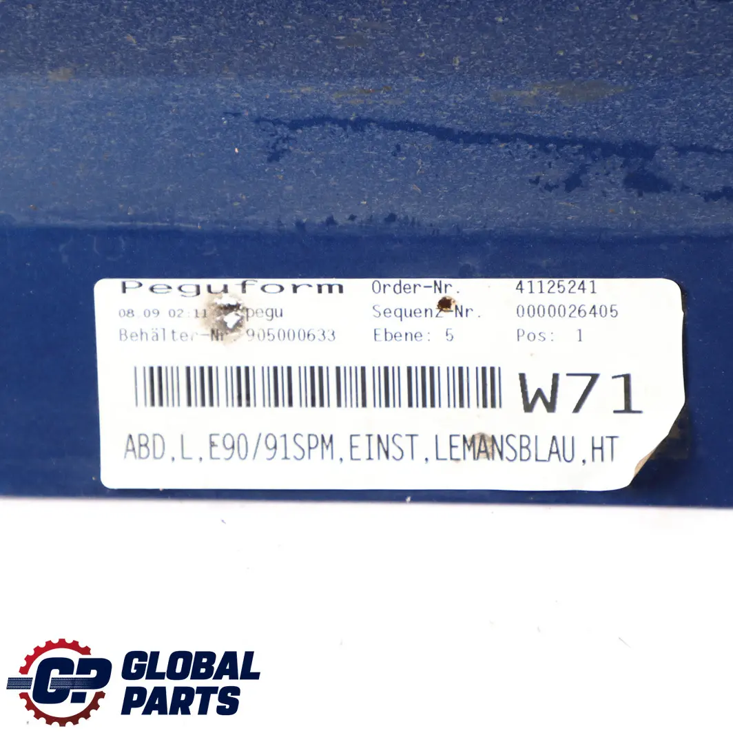 Sill Strip Side Skirt Left N/S Le Mans Blau Blue to BMW 3 Series 7 E90 E91 M Sport with Part number 0033441 BMW 3 Series 7 E90 E91 M Sport Sill Strip Side Skirt Left N/S Le Mans Blau Blue - SKU 0033441-LMB7 - Part number 0033441