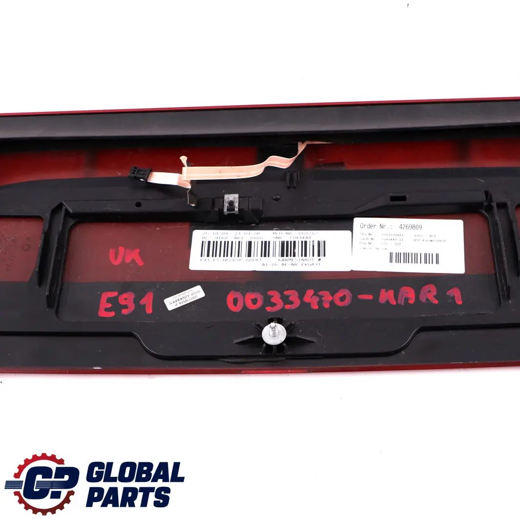 Trunk Lid Boot Spoiler Rear Karmesinrot Karmesin Red - A61 to BMW 3 E91 2 Touring with Part number 0033470 BMW 3 E91 2 Touring Trunk Lid Boot Spoiler Rear Karmesinrot Karmesin Red - A61 - SKU 0033470-KAR2 - Part number 0033470