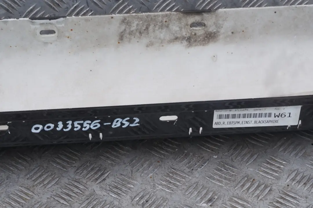 BMW E87 Nakładka listwa próg prawy M-Pakiet - SKU 0033556-BS2 - Numer Części 33556